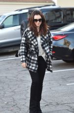 LILY COLLINS Leaves an Office in Los Angeles 12/15/2015