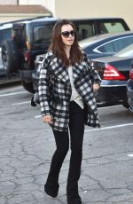 LILY COLLINS Leaves an Office in Los Angeles 12/15/2015