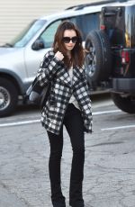LILY COLLINS Leaves an Office in Los Angeles 12/15/2015