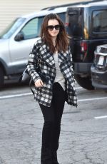 LILY COLLINS Leaves an Office in Los Angeles 12/15/2015