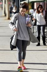 LILY COLLINS Out and About in West Hollywood 12/16/2015