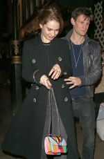 LILY JAMES Leaves Groucho Club in London 12/09/2015