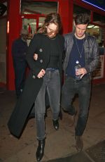 LILY JAMES Leaves Groucho Club in London 12/09/2015