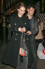 LILY JAMES Leaves Groucho Club in London 12/09/2015