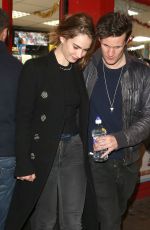 LILY JAMES Leaves Groucho Club in London 12/09/2015