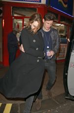 LILY JAMES Leaves Groucho Club in London 12/09/2015