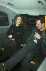 LILY JAMES Leaves Groucho Club in London 12/09/2015