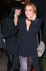 LINDSAY LOHAN Night Out in New York 12/22/2015