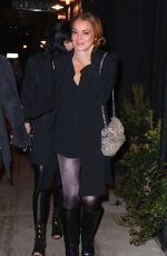 LINDSAY LOHAN Night Out in New York 12/22/2015