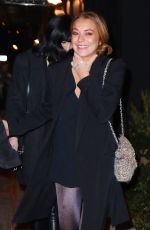 LINDSAY LOHAN Night Out in New York 12/22/2015