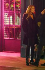LINDSAY LOHAN Night Out in New York 12/22/2015