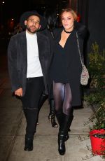 LINDSAY LOHAN Night Out in New York 12/22/2015