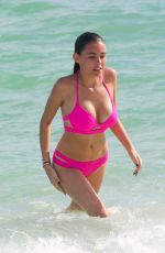 MADISON BEER in Pink Bikini at a Beach in miami 12/29/2015