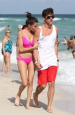 MADISON BEER in Pink Bikini at a Beach in miami 12/29/2015