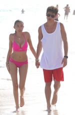 MADISON BEER in Pink Bikini at a Beach in miami 12/29/2015