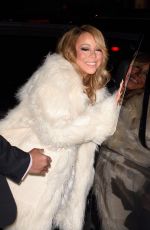 MARIAH CAREY Heading to Her Final Christmas Concert in New York 12/18/2015