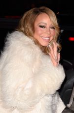 MARIAH CAREY Heading to Her Final Christmas Concert in New York 12/18/2015