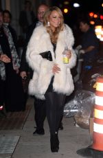 MARIAH CAREY Heading to Her Final Christmas Concert in New York 12/18/2015