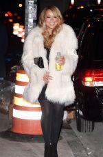 MARIAH CAREY Heading to Her Final Christmas Concert in New York 12/18/2015