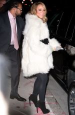 MARIAH CAREY Heading to Her Final Christmas Concert in New York 12/18/2015