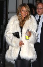 MARIAH CAREY Heading to Her Final Christmas Concert in New York 12/18/2015