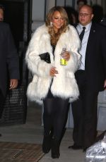 MARIAH CAREY Heading to Her Final Christmas Concert in New York 12/18/2015