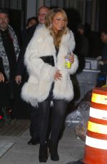 MARIAH CAREY Heading to Her Final Christmas Concert in New York 12/18/2015