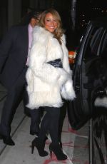 MARIAH CAREY Heading to Her Final Christmas Concert in New York 12/18/2015