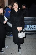 MARION COTILLARD Arrives at The Daily Show with Trevor Noah in New York 12/09/2015
