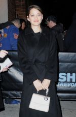MARION COTILLARD Arrives at The Daily Show with Trevor Noah in New York 12/09/2015