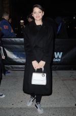 MARION COTILLARD Arrives at The Daily Show with Trevor Noah in New York 12/09/2015