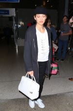MARION COTILLARD at Los Angeles International Airport 12/02/2015