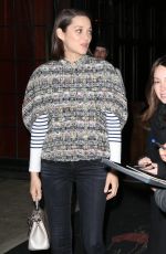 MARION COTILLARD Night Out in New York 12/08/2015