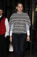 MARION COTILLARD Night Out in New York 12/08/2015