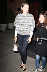 MARION COTILLARD Night Out in New York 12/08/2015