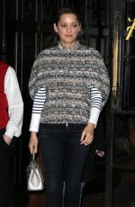 MARION COTILLARD Night Out in New York 12/08/2015