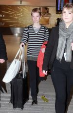 MIA WASIKOWSKA at Heathrow Airport in London 12/03/2015