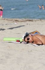 MICHELLE LEWIN in Bikini at a Beach in Miami 12/28/2015