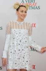 MILEY CYRUS at Very Murray Christmas Screening New York 12/02/2015