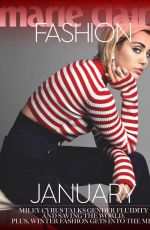 MILEY CYRUS in Marie Claire Magazine, UK January 2016 Issue
