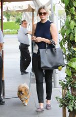 MISCHA BARTON Walks Her Dog Out in Beverly Hills 12/03/2015
