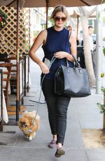 MISCHA BARTON Walks Her Dog Out in Beverly Hills 12/03/2015