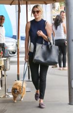 MISCHA BARTON Walks Her Dog Out in Beverly Hills 12/03/2015