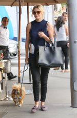 MISCHA BARTON Walks Her Dog Out in Beverly Hills 12/03/2015