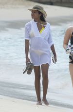 NAOMIE HARRIS at a Beach in Barbados 12/29/2015