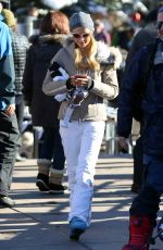 PARIS HILTON Out and About in Aspen 12/28/2015