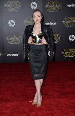 PEYTON LIST at Star Wars: Episode VII – The Force Awakens Premiere in Hollywood 12/14/2015