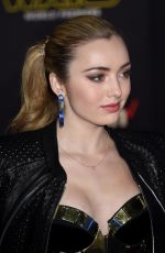 PEYTON LIST at Star Wars: Episode VII – The Force Awakens Premiere in Hollywood 12/14/2015