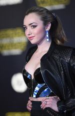 PEYTON LIST at Star Wars: Episode VII – The Force Awakens Premiere in Hollywood 12/14/2015