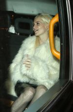 POPPY DELEVINGNE Arrives at Mick Jagger